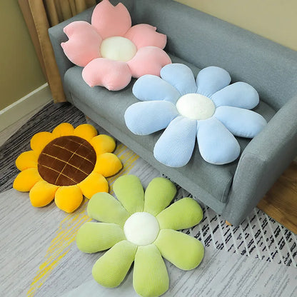 Stuffed Six Petal Flower Cushion