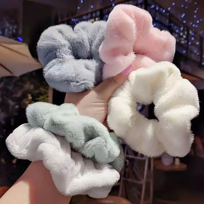 Women Pompom Hair Ties Elastic Hair Band