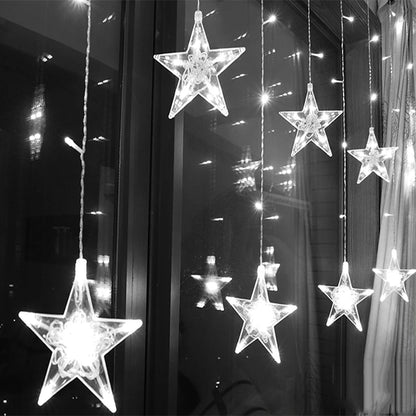 Star Moon Led Curtain Garland String Light