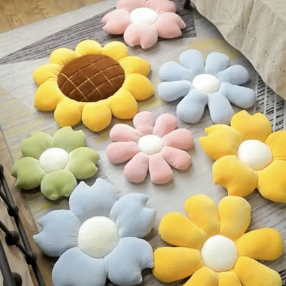 Stuffed Six Petal Flower Cushion