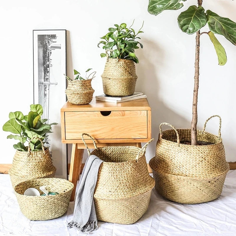 Rattan Hanging Flower Pot