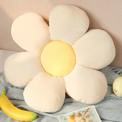 Stuffed Six Petal Flower Cushion