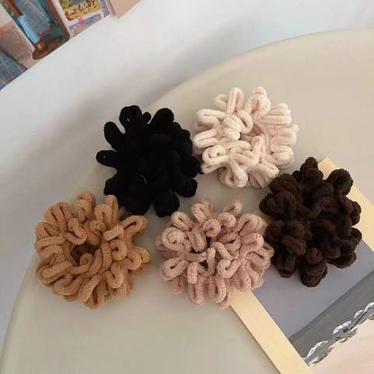 Women Pompom Hair Ties Elastic Hair Band