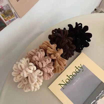 Women Pompom Hair Ties Elastic Hair Band