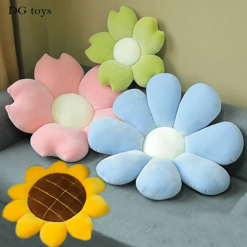 Stuffed Six Petal Flower Cushion