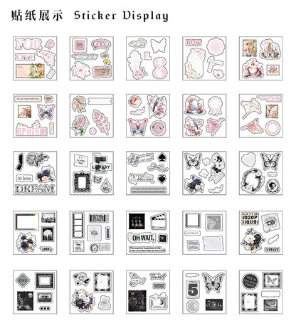 100 Sheets/box Creative Retro Stickers Gifts Handbook