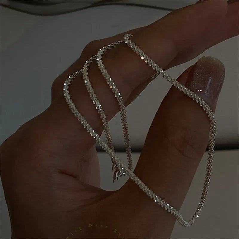 Sparkling Clavicle Chain Choker Necklace