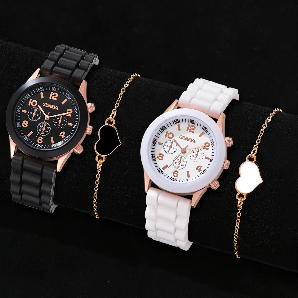 Matching Couple Quartz Watches – Stylish Roman Numeral Design with Leather Bands