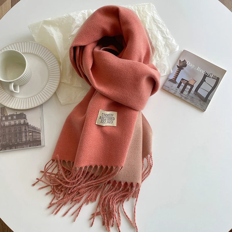 Korean Style Knitted Cashmere Scarf