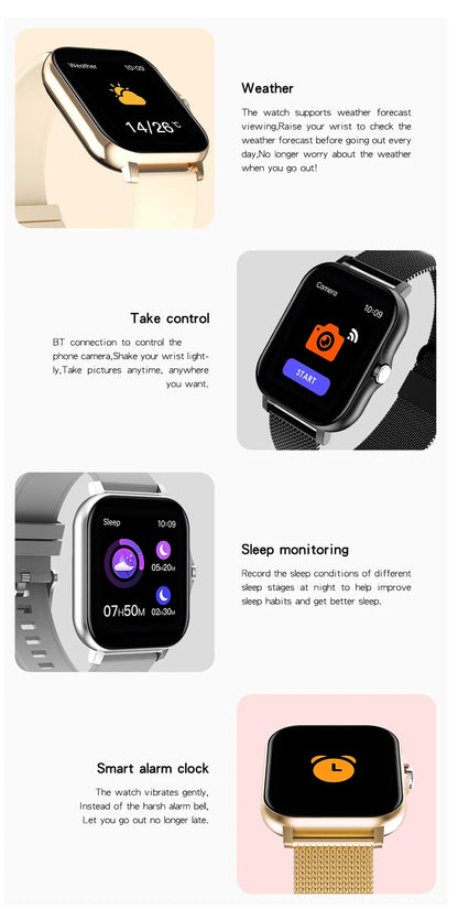 1.44'' Smartwatch with Bluetooth Call & Health Monitoring for Android