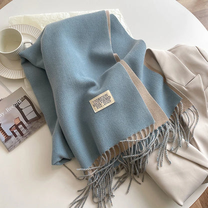 Korean Style Knitted Cashmere Scarf