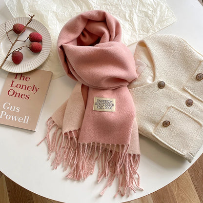 Korean Style Knitted Cashmere Scarf