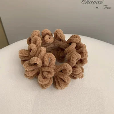 Women Pompom Hair Ties Elastic Hair Band