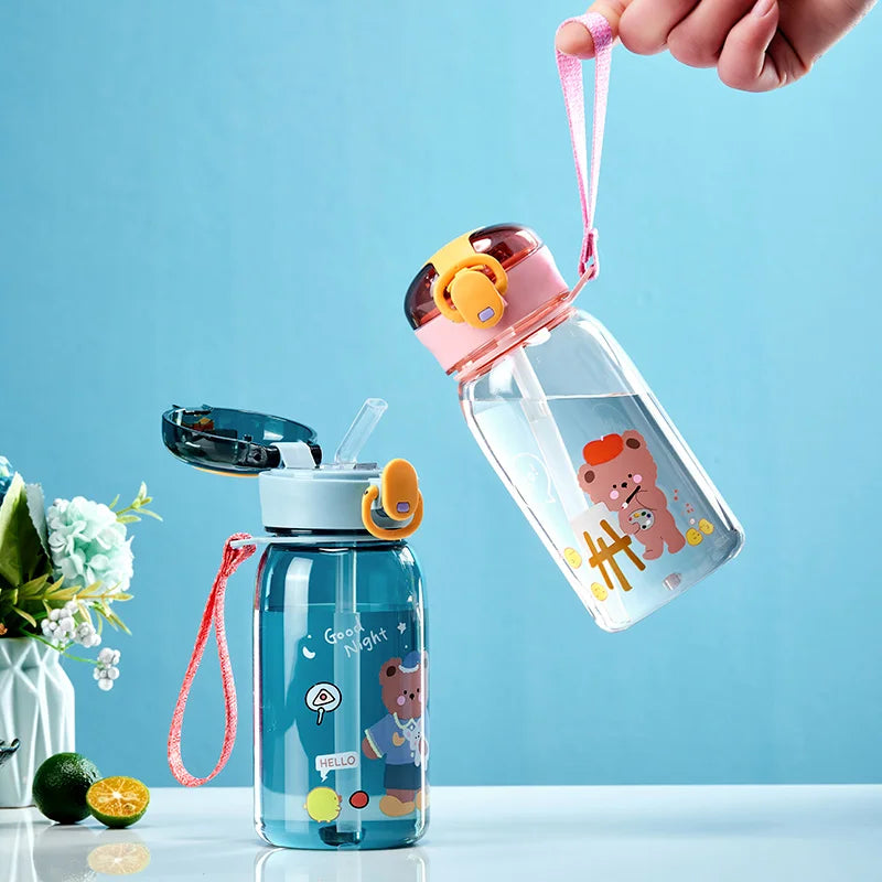 Kids Water Sippy Cup With Straw