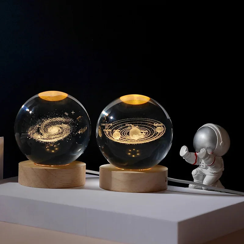 3D Crystal Ball Planet Night Light