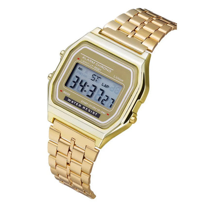 Digital Stainless Steel Wristwatch – Fashion & Casual Design