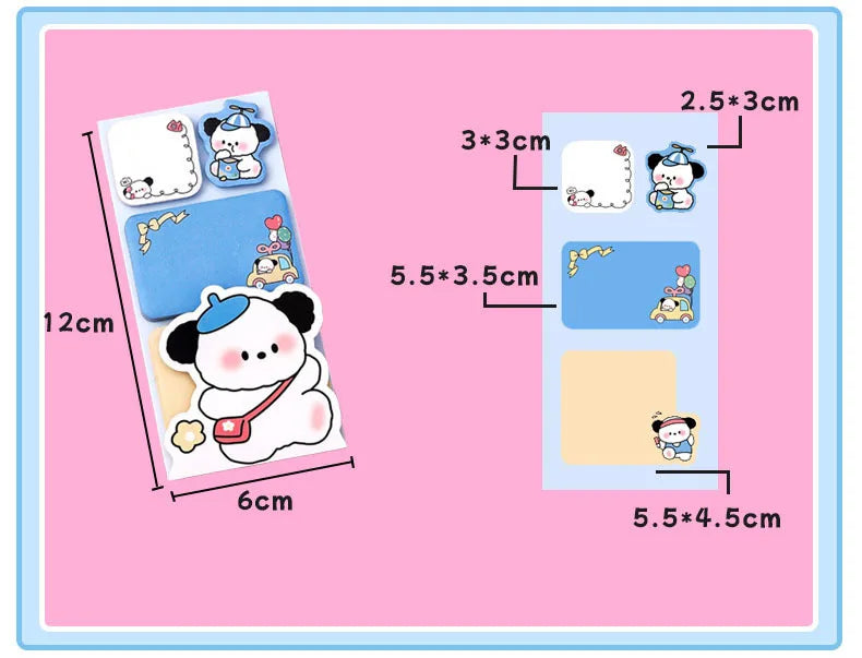 Cute Animal Sticky Notes Memo Pad