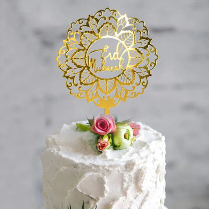 Golden Eid Mubarak Acrylic Cake Toppers