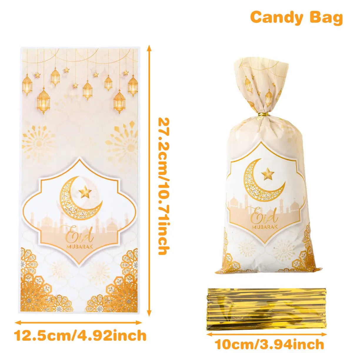 EID Mubarak Gift Cookie Bags With Strap