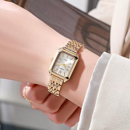 Elegant Quartz Watch – Stylish Tungsten Steel Case with Stainless Steel Band