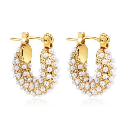 Zircon Round Hoop Earrings for Women