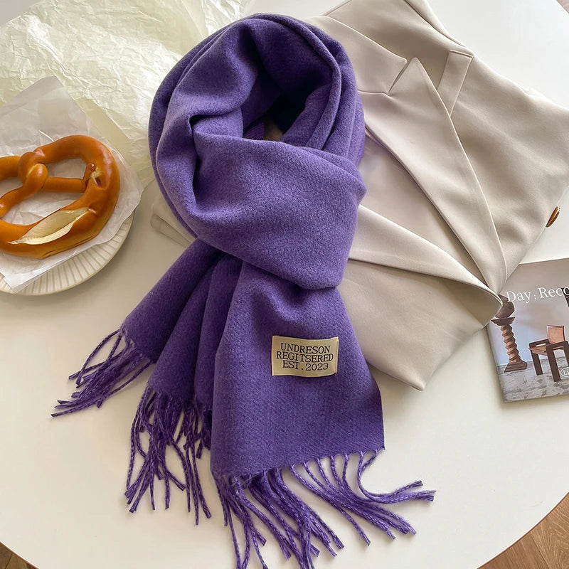 Korean Style Knitted Cashmere Scarf