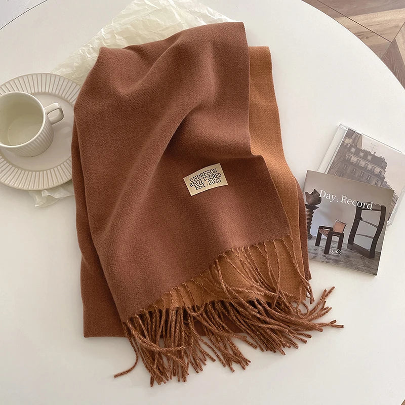 Korean Style Knitted Cashmere Scarf