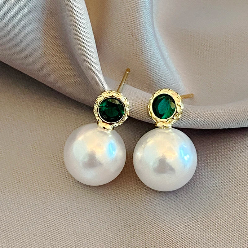 Korean Style Flat Pearl Earrings