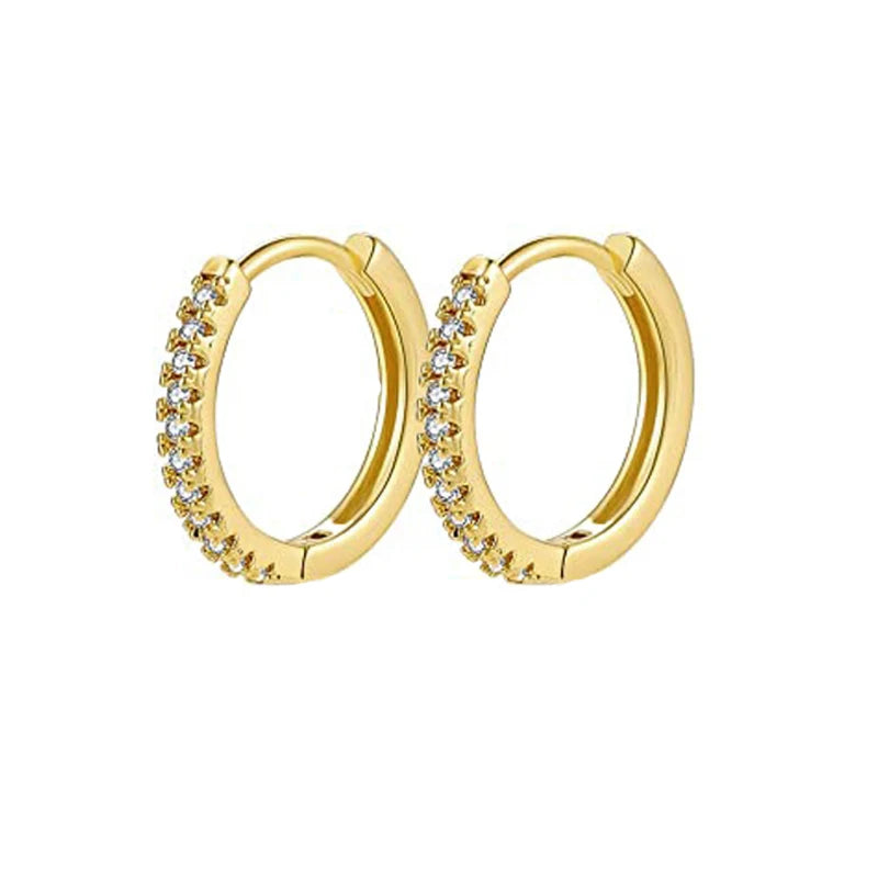 Zircon Round Hoop Earrings for Women