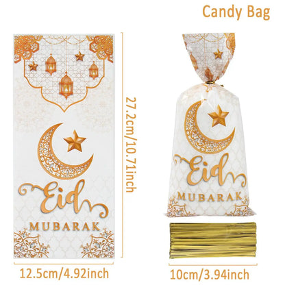 EID Mubarak Gift Cookie Bags With Strap