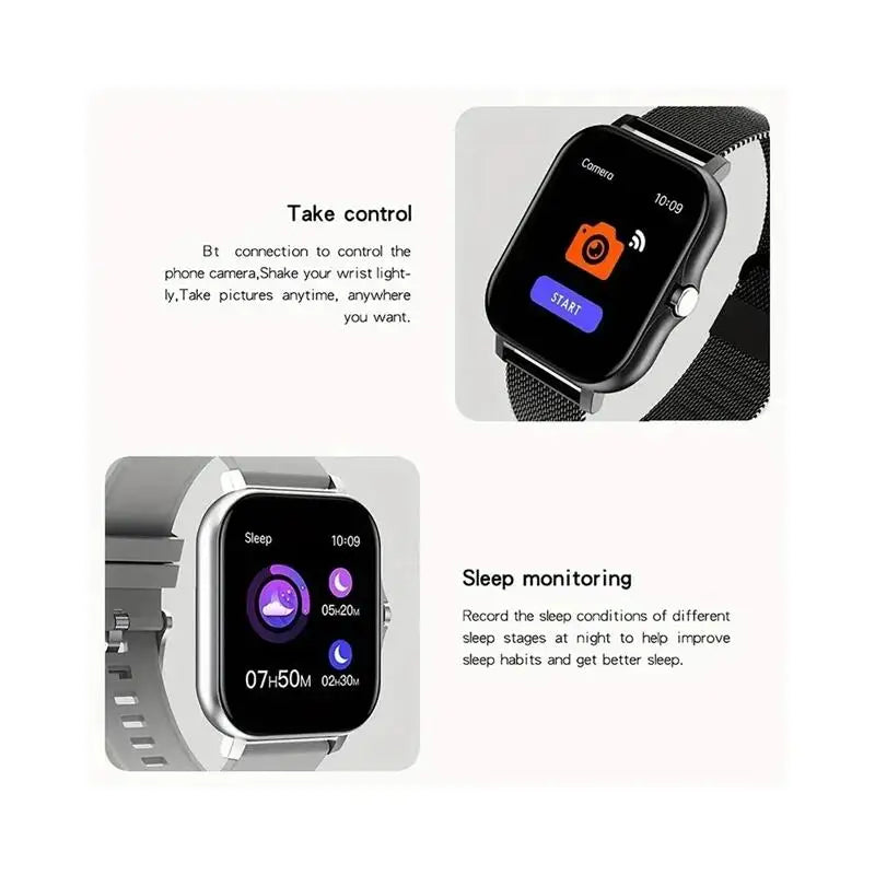 1.44'' Smartwatch with Bluetooth Call & Health Monitoring for Android