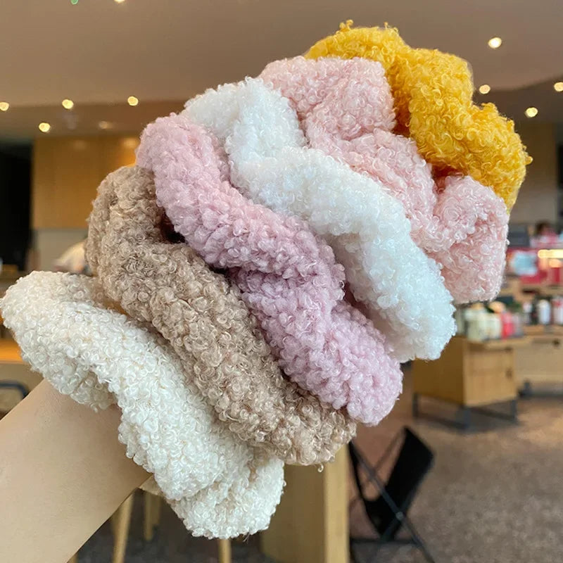 Women Pompom Hair Ties Elastic Hair Band