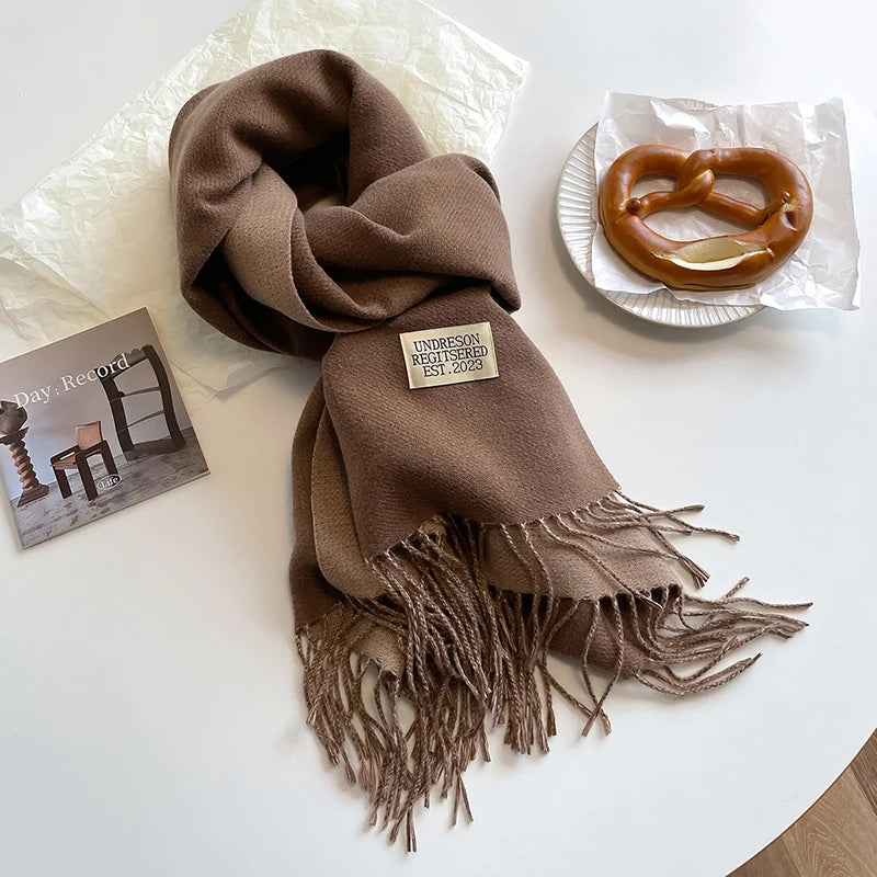 Korean Style Knitted Cashmere Scarf