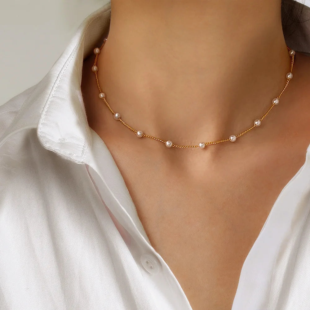 Pearl Choker Necklaces