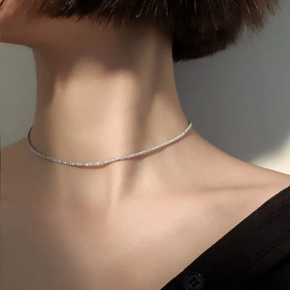 Sparkling Clavicle Chain Choker Necklace