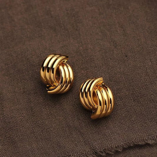 Textured Intersecting Knot Earrings