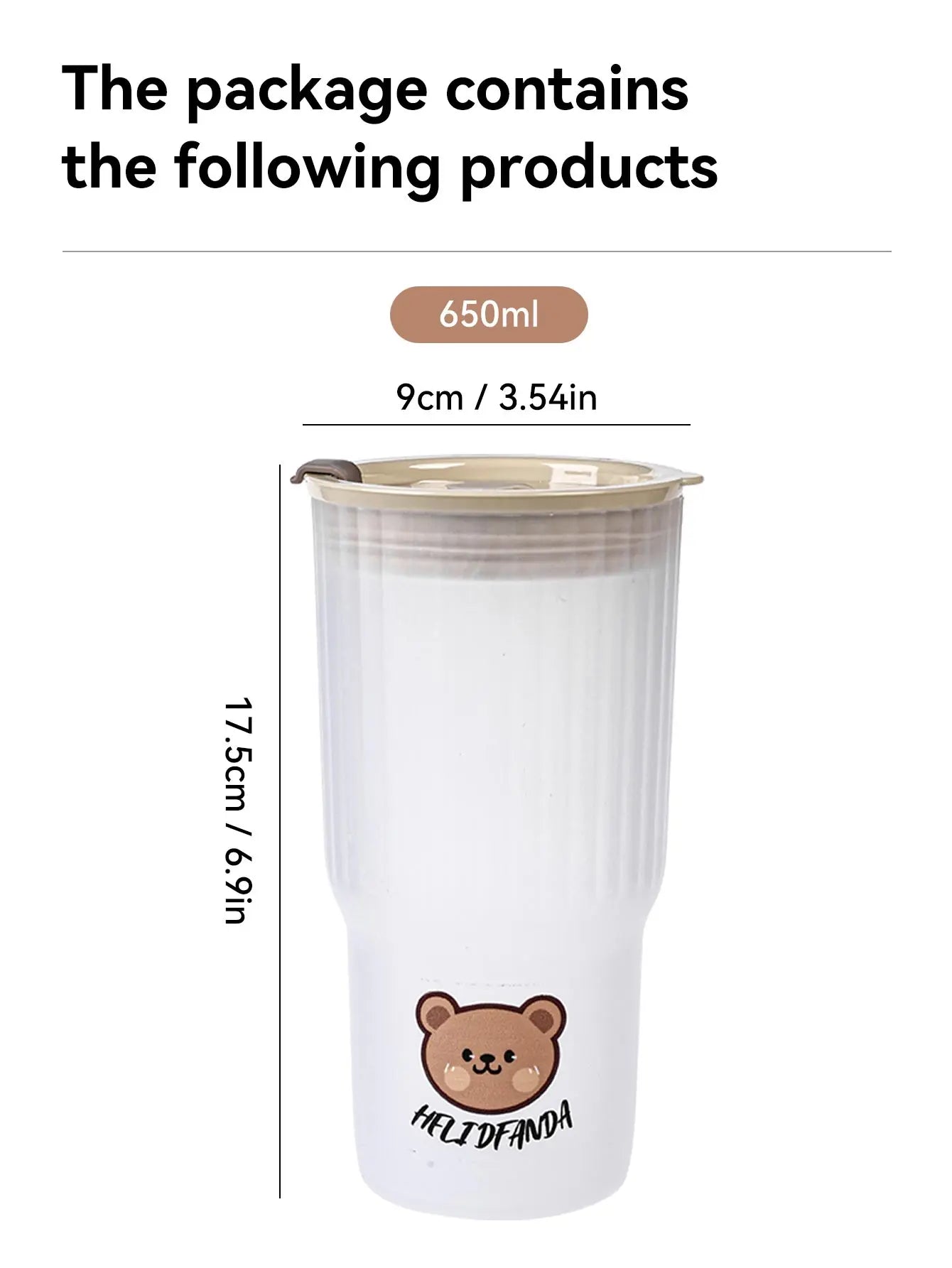 Cute Bear Plastic Water Cup