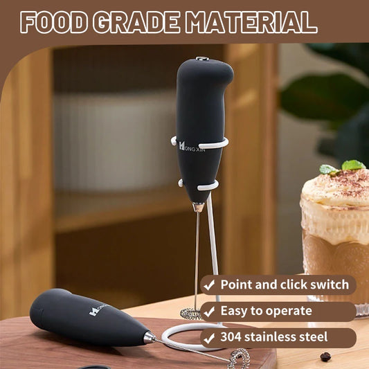 Electric Milk Frother Handheld Mixer