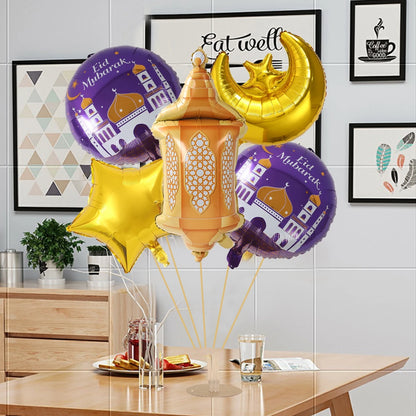 Stars Moon Confetti Balloon Bundle Ramadan Decoration