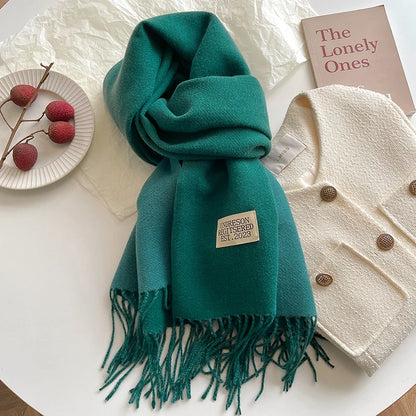 Korean Style Knitted Cashmere Scarf