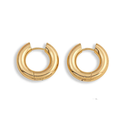 Zircon Round Hoop Earrings for Women