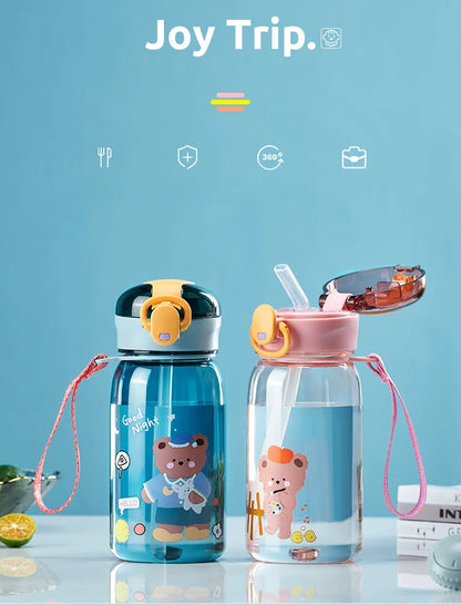 Kids Water Sippy Cup With Straw