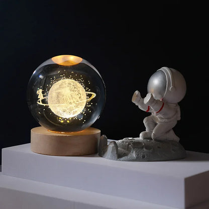 3D Crystal Ball Planet Night Light