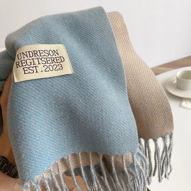 Korean Style Knitted Cashmere Scarf