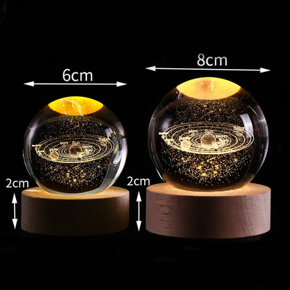 3D Crystal Ball Planet Night Light