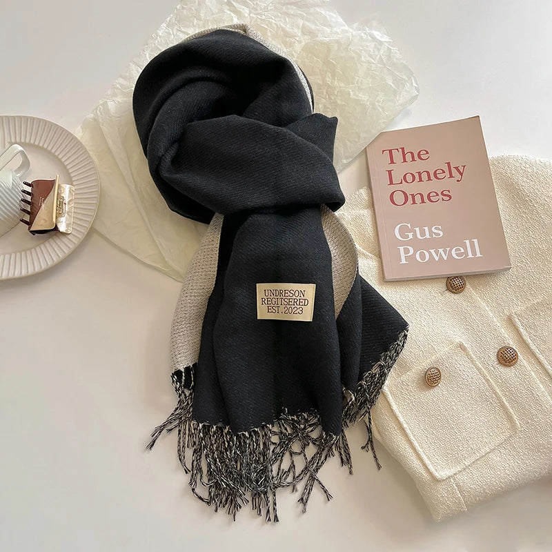 Korean Style Knitted Cashmere Scarf