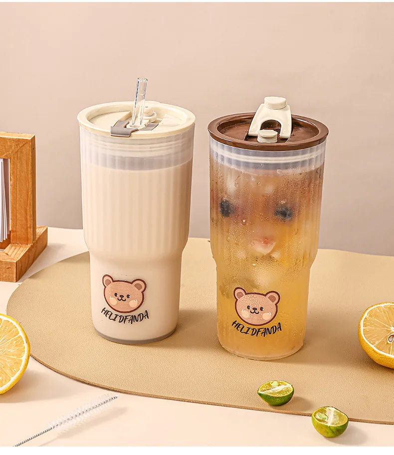 Cute Bear Plastic Water Cup