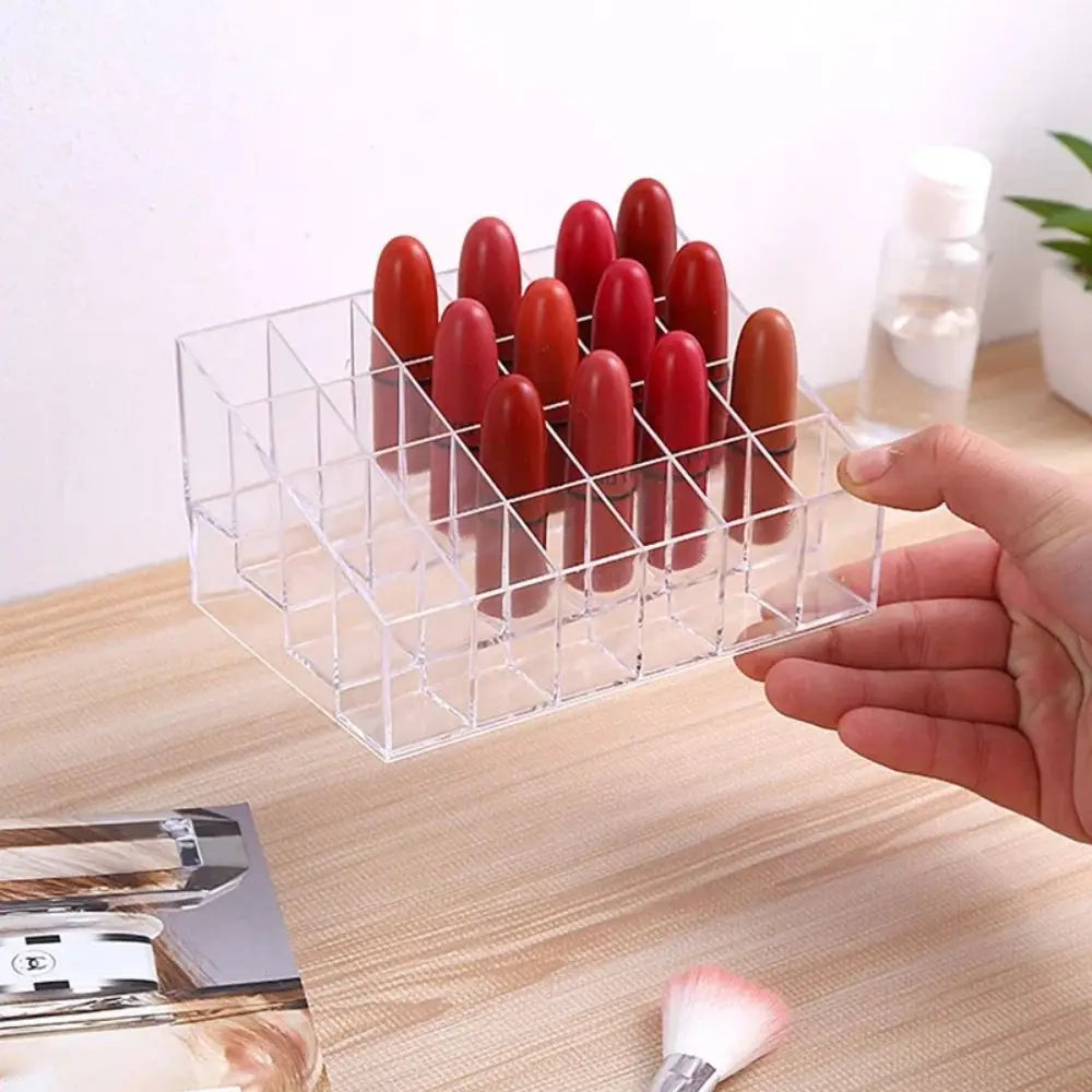 24 Grid Lipstick Holder Acrylic Cosmetics Storage Box