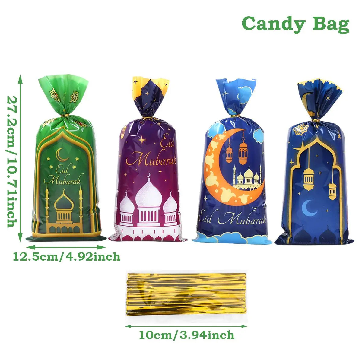 EID Mubarak Gift Cookie Bags With Strap