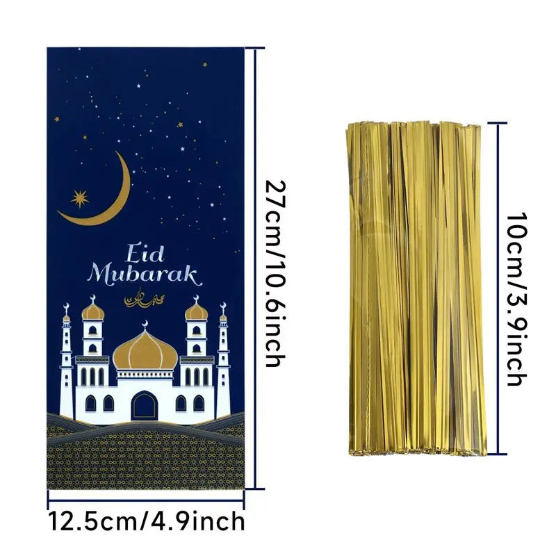 EID Mubarak Gift Cookie Bags With Strap